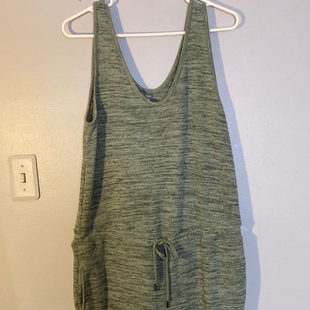 NWoT •JOE FRESH marled spring grass Green tie waist Jumpsuit • size M